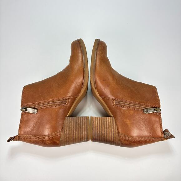 Timberland Eleonor Street Brown Tan Casual Leather Ankle Boots Women’s Size 7 - Picture 7 of 11